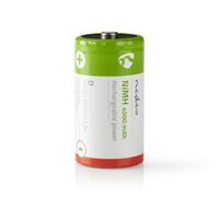 Nedis, Set di 2 batterie ricaricabili NiMH-C 1,2V DC 4000mAh HR20 precaricate,