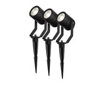 Nedis, Set di 3 Faretti da Giardino Intelligenti Zigbee 3.0 IP65 Economico, Nero