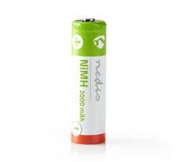 Nedis, Set di 4 batterie ricaricabili NiMH AA 1.2V DC 2000mAh precaricate,