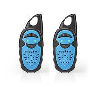 Nedis Set walkie-talkie | 2 portatili | Fino a 3 km | Canali di frequenza: 3 | PTT | Fino a 3 ore | Blu / Nero Nero / Blu