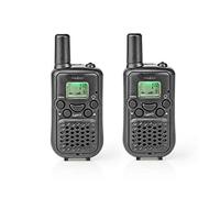 Nedis Set walkie-talkie | 2 portatili | Fino a 5 km | Canali di frequenza: 8 | PTT / VOX | Fino a 2.5 ore | Nero Nero