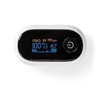 NEDIS SmartLife Pulsossimetro | Bluetooth | Display OLED | Allarme Acustico/Frequenza del Polso/Indice di perfusione/Interferenza antimovimento/Saturazione di Ossigeno (SpO2) / Sensore ad Alta preci