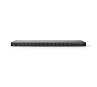 Nedis Splitter HDMI, 16 porte Ultra HD, 4K2K@60Hz, 3D, supporta HDCP 2.2, amplifica il segnale video digitale, collega 1 dispositivo a 16 schermi Ultra HD