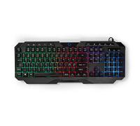 Nedis, Tastiera cablata Gamer Dutch Layout retroilluminata a LED, Nero