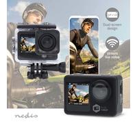Nedis Action Cam Doppio Schermo 1080p@30fps 12 MP Impermeabile fino a 30 m Wi‑Fi e app Nero