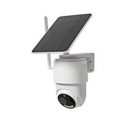 Nedis, Telecamera di Sicurezza Esterna Motorizzata con Pannello Solare 4G