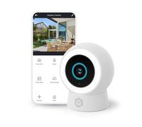 NEDIS Telecamera esterna intelligente Wi-Fi, 3 MP 1296p, sensore di movimento, rilevamento umano AI, faretto dimmerabile, visione notturna a colori, audio bidirezionale, IP65 resistente alle