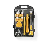 NEDIS Toolkit 17 in 1 per riparazione PC, smartphone, tablet e dispositivi elettronici in custodia, giallo