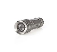 Nedis, Torcia LED 5W 330lm IPX5 Portata 200m Alluminio, Grigio