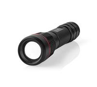 NEDIS Torcia LED - Funzionamento a batteria - 3.7 V DC - 10 W - Litio incorporato - Batterie incluse - Ricaricabile - Flusso luminoso nominale: 1000 lm - Range luce: 200 m - Angolo proiezione: 10°