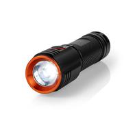 NEDIS Torcia LED - Funzionamento a batteria - 3.7 V DC - 20 W - Litio incorporato - Batterie incluse - Ricaricabile - Flusso luminoso nominale: 2000 lm - Range luce: 180 m - Angolo proiezione: 10°