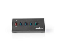 Nedis UHUBUP3510BK hub & concentrateur USB 3.2 Gen 1 (3.1 Gen 1) Micro-B 5000 Mbit/s Noir