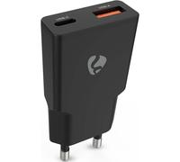 Nedis USB 20W/18W Caricabatterie da parete doppio con ricarica rapida Quick Charge 3.0 A