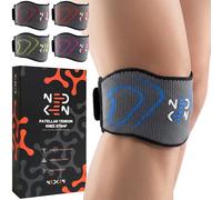 NeDKeN Ginocchiera Sottorotulea - Ginocchiera Ortopedica con Cinturino Sottorotuleo, Tutore Ginocchio Stabilizzante, Fascia Ginocchio Elastica per Sport, Corsa, Palestra, Menisco e Artrosi (Blu)