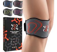 NeDKeN Ginocchiera Sottorotulea - Ginocchiera Ortopedica con Cinturino Sottorotuleo, Tutore Ginocchio Stabilizzante, Fascia Ginocchio Elastica per Sport, Corsa, Palestra, Menisco e Artrosi (Arancione)