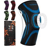 NeDKeN Tutore Ginocchio - Ginocchiera Sportiva Elastica per Menisco Lesionato e Legamenti - Supporto Ortopedico, Fascia a Compressione per Stabilità, Protezione e Recupero (Blu, L)