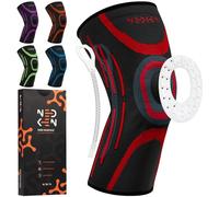 NeDKeN Tutore Ginocchio - Ginocchiera Sportiva Elastica per Menisco Lesionato e Legamenti - Supporto Ortopedico, Fascia a Compressione per Stabilità, Protezione e Recupero (Rosso, S)