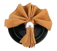 NEDLON 4PCS 40X40CM Cream Napkins Cotton Cloth Napkins Dinner Table Serviettes Soft Washable Reusable Weddings Parties Restaurant