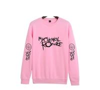 NEDLON Felpa con cappuccio My Chemical Romance Felpe con cappuccio T-shirt con cappuccio Abbigliamento sportivo Abbigliamento da strada T-shirt stampata Abbigliamento basic alla moda(Pink,XL)