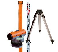 Nedo Set Di Livellamento F32 Livellatore + 5M Livella + Treppiede In Alluminio