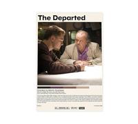 NEDOES Poster del film The Departed - Martin Scorsese, poster minimalista del film su tela, decorazione artistica da parete per soggiorno, camera da letto, senza cornice, 20 x 30 cm