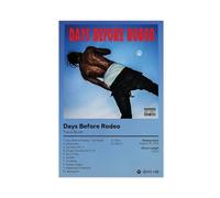 NEDOES Poster su tela con album musicale Days Before Rodeo, decorazione per camera da letto, sport, ufficio, camera da letto, regalo, senza cornice, 20 x 30 cm