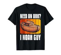 Need An Ark I Noah Guy Christian Gesù Retro Church Believer Maglietta