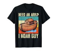 Need An Ark I Noah Guy Christian Gesù Retro Pun Umorismo Maglietta