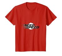 Need for Speed Cars Racing - Tachimetro Grafico Maglietta, Bambini, Rosso, 3 Anni