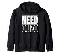 Need Ouzo Grappa Regalo per la Grecia Ouzo Grappa Felpa con Cappuccio