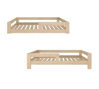 Need Sleep Montessori - Letto da pavimento per bambini 2 in 1, trasformabile in letto per bambini da 70 x 140 cm, con protezione anticaduta, rete a doghe, a partire dai 2 anni