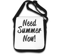 Need Summer Now I Miss Good Weather - Borsa a tracolla, colore: Bianco