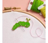 Needle Minder - Caterpillar Design per punto croce, cucito, ricamo e ricamo, smaltato e magnetico