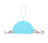 Needle Threader 3 in 1 Coloured Wire Loop DIY Thin Steel Wire Sewing Needle Threader Stitch Threading Tool for Household Handicrafts Jewelry Making Plastic Iron 1 Piece (Blue)