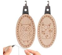 Needle Threader - Embroidery and Sewing Carved Beechwood Threader | Hand Sewing Needle Threaders | 2 NeedleThreader for Embroidery | Knitting Craft Making Tool for Dad Husband Grandma