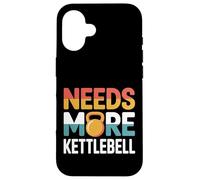 Needs More Kettlebell Strength Training Fitness |- Custodia per iPhone 16