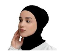 Needs & Wants® Confezione da 2 cappelli da donna sotto sciarpa in osso ninja hijab islamico copertura per il collo ninja per donne musulmane cappello sotto sciarpa Hijab Bone Cap nero, Nero , Taglia