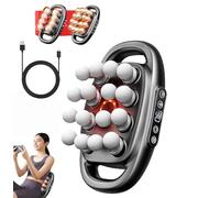 Needsary - Pistola massaggiante a 16 teste a 8 teste, set con 30 livelli regolabili e 3 modalità, pistola per massaggio muscolare, massaggiatore elettrico per schiena, spalle, gambe, braccia (16 teste