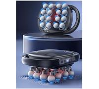 Needsary - Set di pistola massaggiante a 16 unità a 8 teste, 20 livelli di intensità e 9 modalità intelligenti, pistola per massaggio muscolare profondo, massaggiatore per collo per alleviare il