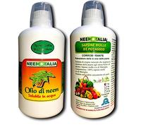 Neem Italia - Olio di Neem e Sapone Molle Potassico per Piante 1+1 Litri, l’Olio Solubile Agisce Naturalmente Contro Insetti e Funghi, il Sapone Molle di Potassio Potenzia le Proprietà del Trattamento