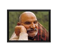 Neem Karoli Baba - Cornice portafoto per parete / tavolo, misura media (34,3 x 24,1 cm, vetro acrilico) orizzontale