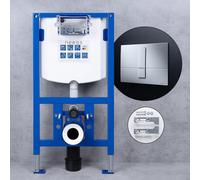 neeos VWTB elemento WC a parete A: 98,5 cm, FP45 placca di azionamento in cromo e accessori di montaggio, 90738K+16791CR#SET, VWTB; FP45 [Elementi ad Incasso > Elementi Incasso per WC]