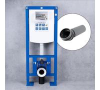 neeos VWTB elemento WC, autoportante con piastre base grandi e gomito di scarico in PVC A: 112 cm, 90724K+58961, VWTB; SP30 [Elementi ad Incasso > Elementi Incasso Freestanding per WC]