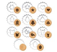 NEERIX 11pcs Formine Biscotti Natale Acciaio Inossidabile, Natale Formine per Biscotti, Mini Formine per Biscotti, per biscotti, fondenti DIY Decorazioni, perfetti per prodotti da forno festivi