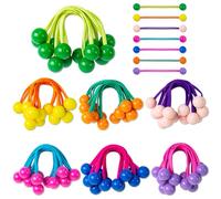 NEETUE 49 elastici per capelli multicolore con perline, elastici per coda di cavallo, elastici per capelli, elastici per capelli colorati, per ragazze e donne