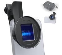 NEEWER 1.55X Lente Anamorfica a Bagliore Blu per Telefono con Clip Filettata da 17mm, 4 Elementi 4 Gruppi Widescreen 2.4:1 Effetto Cinema per Foto Mobile Compatibile con iPhone Android Samsung, LS-75