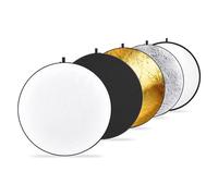 NEEWER 110cm Riflettore di Luce Diffusore di Luce 5 in 1 Multi Disco Pieghevole con Borsa - Traslucido, Argento, Oro, Bianco e Nero per Fotografia da Studio Illuminazione e Illuminazione per Esterni