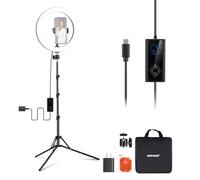 NEEWER 12" LED Ring Light per Telefono ad Alta Potenza da 24W + Stativo 71", Bicolore 2900K-7000K, Ingresso PD USB C, CRI97+ 1810lux/0,5m 12 Scene per Trucco Streaming Live Chiamate Zoom TikTok, RH12B