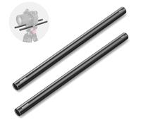 NEEWER 15mm Rod (12"/30cm di Lunghezza, 2 Pezzi), Aste di Prolunga in Lega di Alluminio per Binaro LWS da 15mm Shoulder Rig Video Rig Piastra di Base, SR023