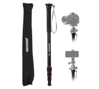 NEEWER 169cm Monopiede Fotocamera, Monopod da Viaggio Leggero in Alluminio per Foto Video con DSLR Videocamera, Adattatore per Vite 1/4" e 3/8", Bastone da Selfie Trekking, Carico Massimo 10kg, TP42